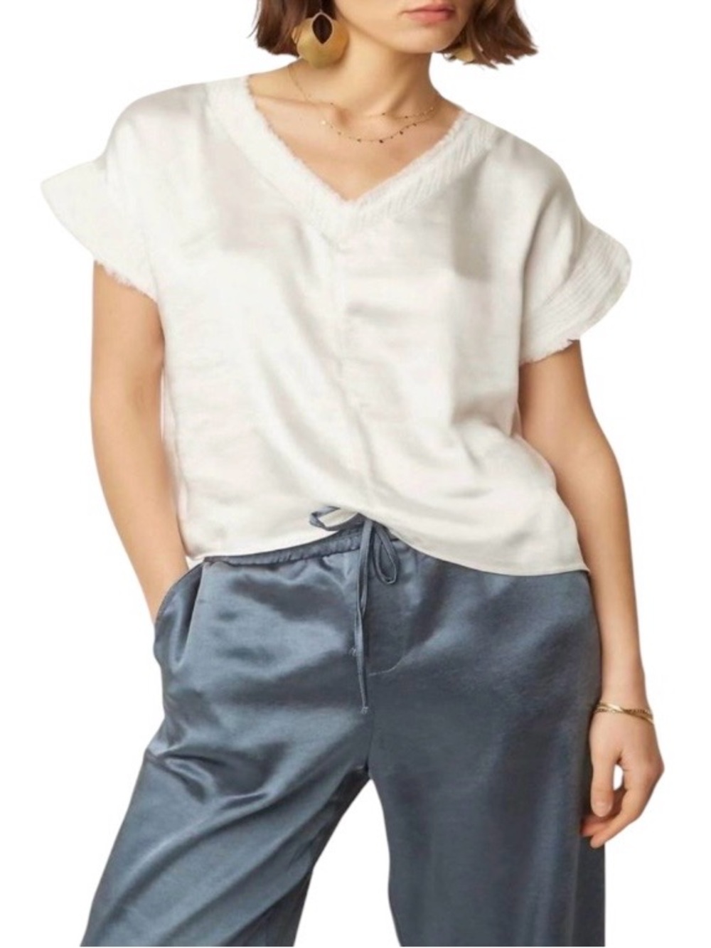 Melissa Nepton Skala Top in White Medium